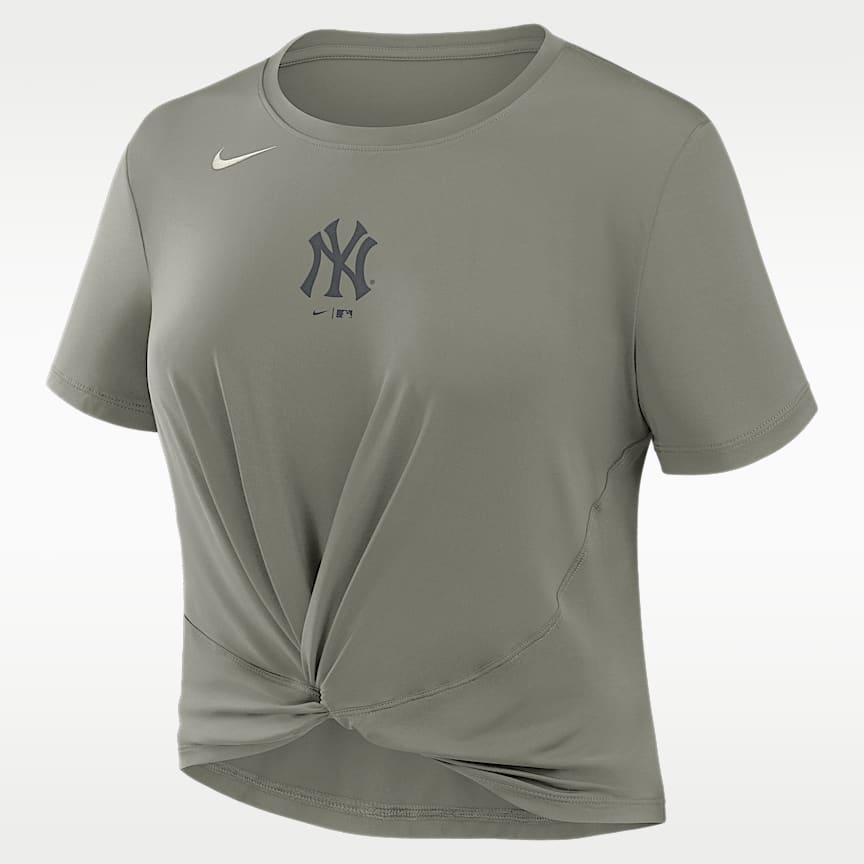 New York Yankees Phoenix Women's Nike MLB Cropped 1/4-Zip Crew